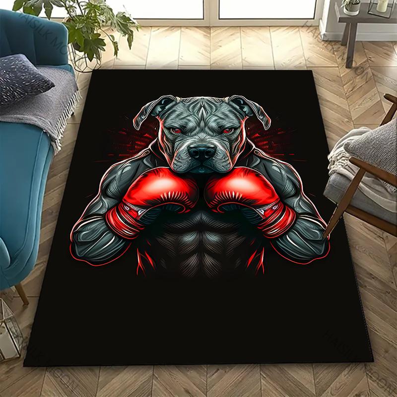 3D HD APBT American Bully and Pitbull Carpet New Release! Rug for Living Room Bedroom,Office Areas,Durable Machine Washable Mat
