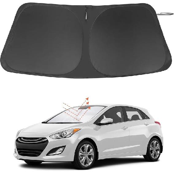 TINGLU Sun Shade For Tesla Model X Tesla X 2016-2024 2025 Accessories Windshield Sun Shade Window Shade UV Rays Protection Sun Visor Cover With