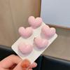 Pink Peach Bobby Pin Hair Clip with Camellia Bow for Daily Styling