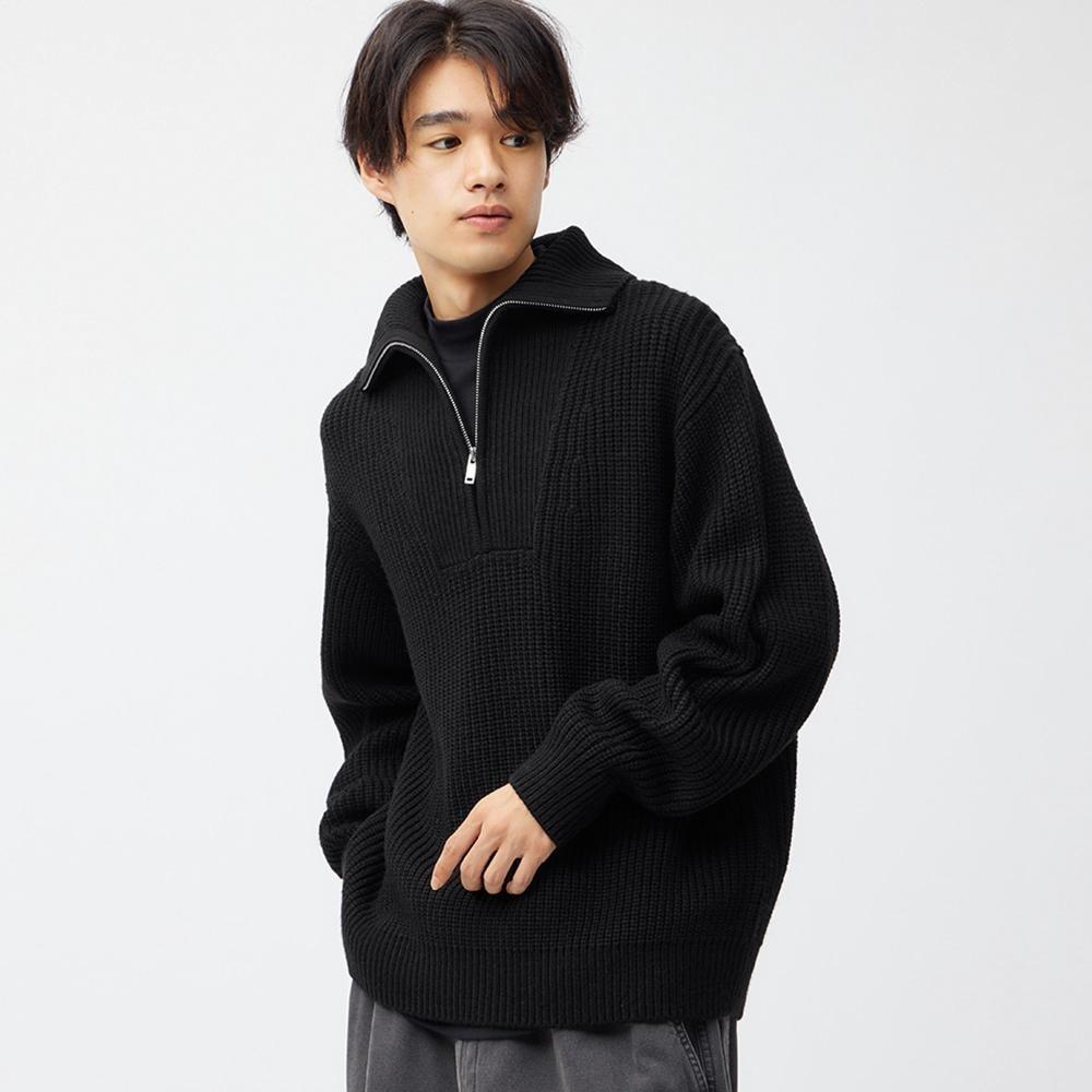 

Свитер GU by Low с полумолнией и длинными рукавами