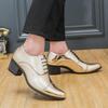 Men's Patent Leather High-Heeled Wedding & Business Shoes