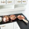 Detailed 1/12 Scale Miniature Kitchenware Metal Cookware With Wooden Handle Compatible With Miniature Furniture Displays