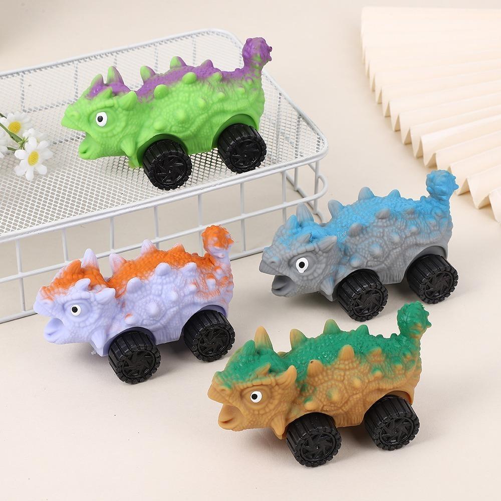 With Wheel Cartoon Fidget Toy Stretchable Car Cute Pinch Toy Dinosaur Squeeze Toy Kids Tricky Doll