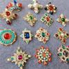 Creative Retro Baroque Style Gemstone Brooch Luxury Palace Party For Women Clothing Accessories Brooches Holiday Gifts