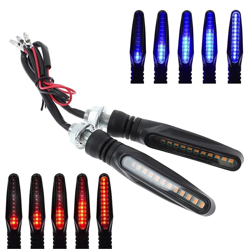 Plug&Play Motorcycle LED Blinkers - 12V Sequential Turn Signals with Auto-Cancel & Anti-Glare Design