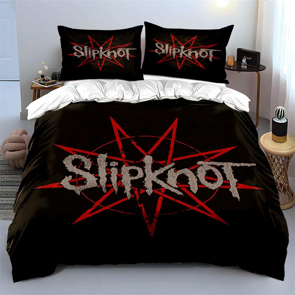 Slipknot Star Logo Bedding Set Bedding Duvet Cover Set Duvet Cover Pillowcases (1 * Duvet Cover 2 * Pillowcases, Without Duvet Insert)