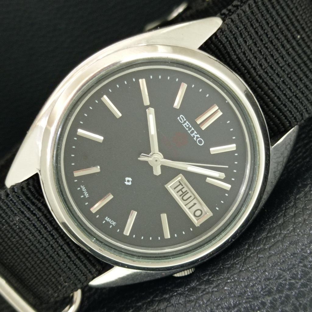 VINTAGE SEIKO EXPO 70 AUTOMATIC 7009A JAPAN MENS BLACK DIAL WATCH a708740-1