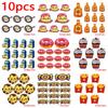 10pcs Cute Cartoon Embroidered Patches Diy Pudding Donuts Ice Cream Doodle Stickers Iron On Patches For Clothing Decoration