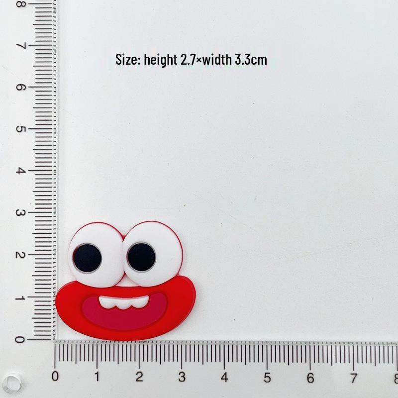 Medium Cartoon Sausage Lips Eye Patches & DIY Storage Box for Hair Accessories, Phone Case, Crocs Decorations