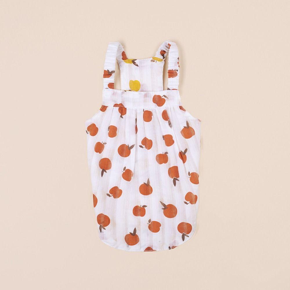 

Cute Fruit Pet Print Vest Soft Dog Tank Top Dog Costumes Summer Pet Vest Pet Supplies M помаранчевий