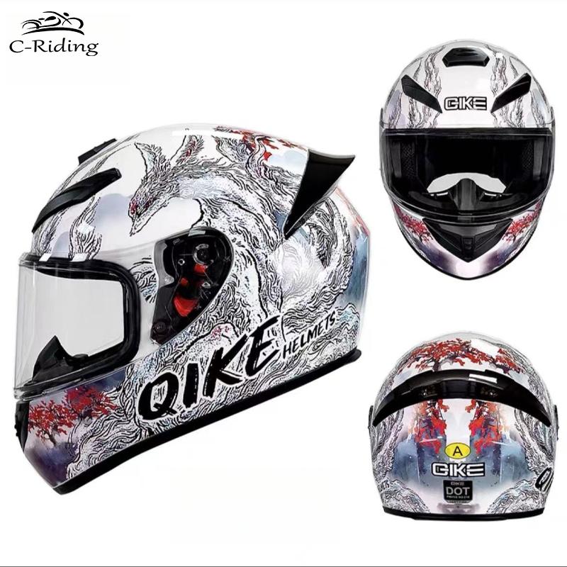 Green Tank Elements Men Women Moto Helmets Motorcycle Helmet Full Face Motocross Helmets with DOT casco para motociclista