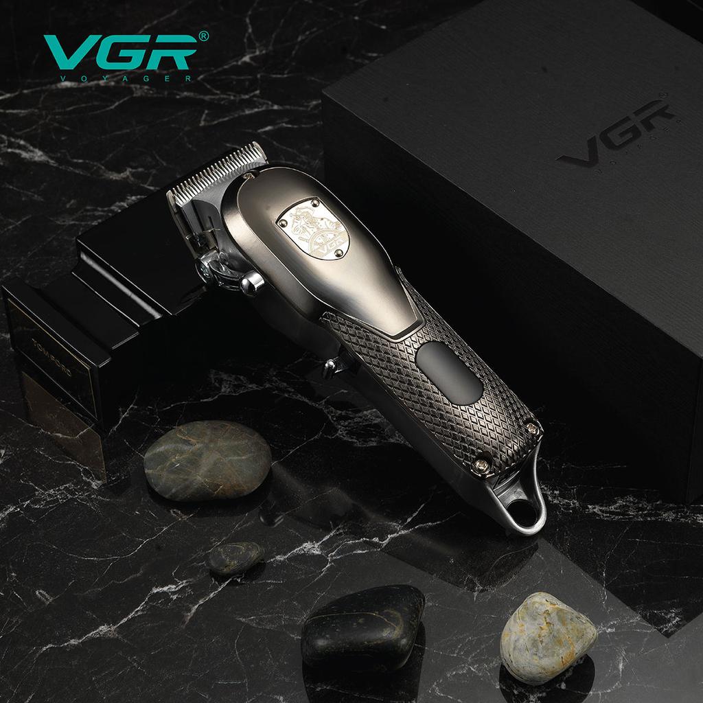 Original VGR Haarschneider für Männer Professioneller Haartrimmer Wiederaufladbarer Trimmer Rasierer Haarschneide-Set mit LED Digitalanzeige V-276
