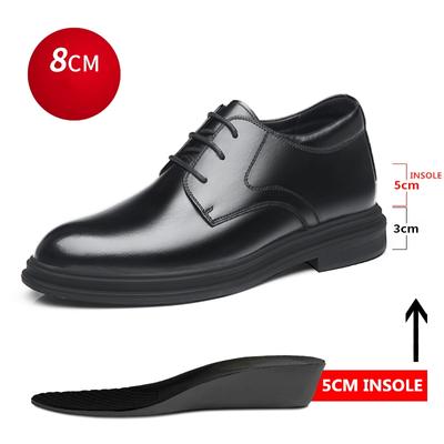 Mode Herrenkleiderschuhe Schuhe mit Absätzen Sommer Atmungsaktiv Lässig Klassisch Business Erhöhend Lederschuhe 8CM 6CM Mokassins Größer Männlich