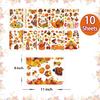 Thanksgiving Fall Window Clings Decorations, 10 Sheets Thanksgiving Window Stickers for Kids Home Office Classroom Party Glass Windows Double Sided