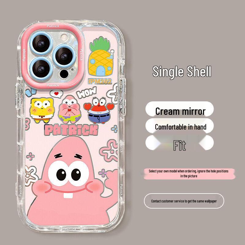 Pineapple Sponge Design Mirror Shell iPhone Case for Apple 17 Pro Max, 16, 15, 14