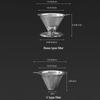 Stainless Steel Pour Over Coffee Filter Ultra Fine Mesh Space Saving Reusable Dripper for Office Staff Coffee Making