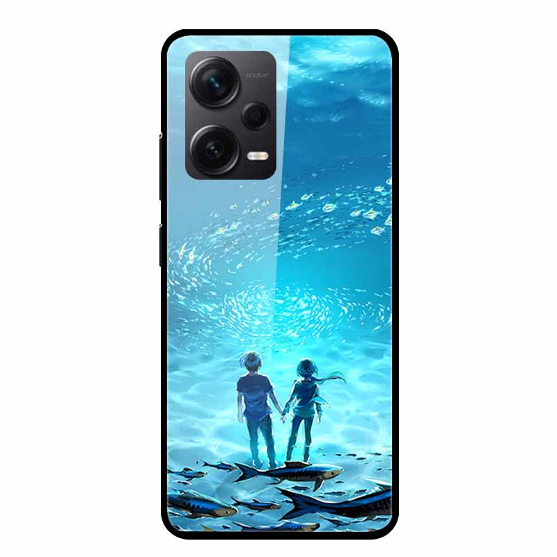 Tempered Glass Cases For Redmi Note 12 Pro Plus 5G Covers Note12 Hard Back Covers for Xiaomi Redmi Note 12 Pro Capas Protective