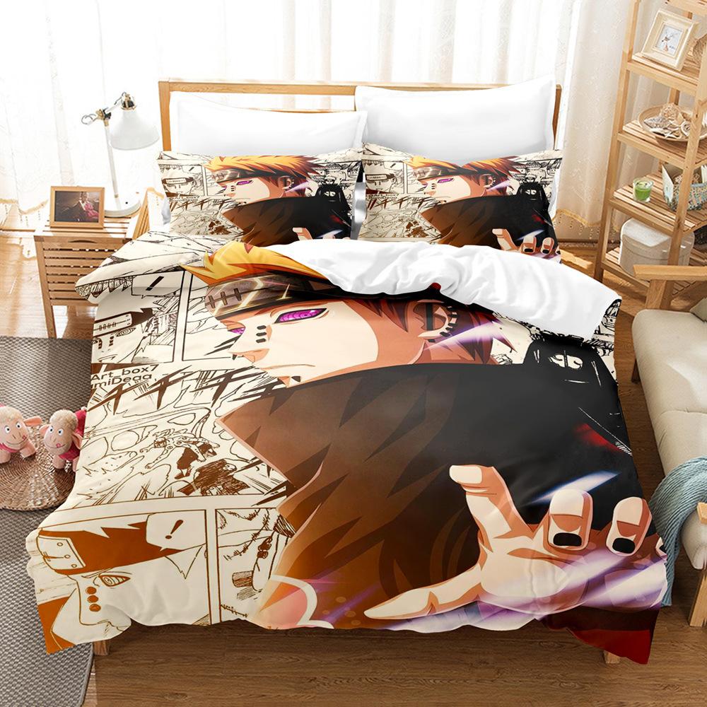 Naruto Sasuke Potisk Třídílná 3D Digitální Sada Povlečení
