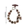 Anti-Lost Leopard Print Phone Charm with Plush Ball Bow Beaded Mobile Phone Charm Chic Simple Mobile Phone Lanyard