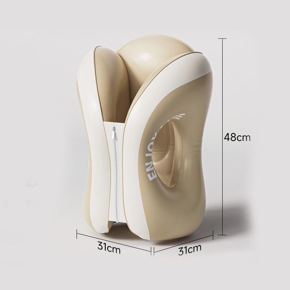 Hot Neck Protection Inflatable Sleeping Pillow PVC Convenient Half-Sleeping Pillow Foldable Sleeping Device for Office Travel