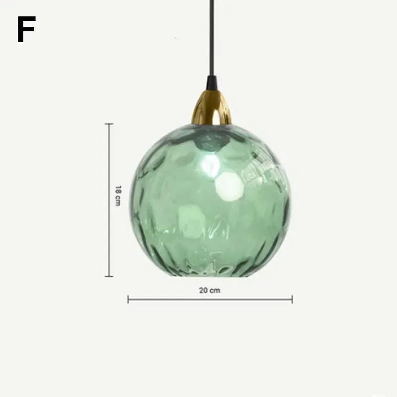 Nordic Luxury Colorful Glass Pendant Light Modern Living Room LED Chandelier Classical Glass Lampshade Home Decoration Gloss
