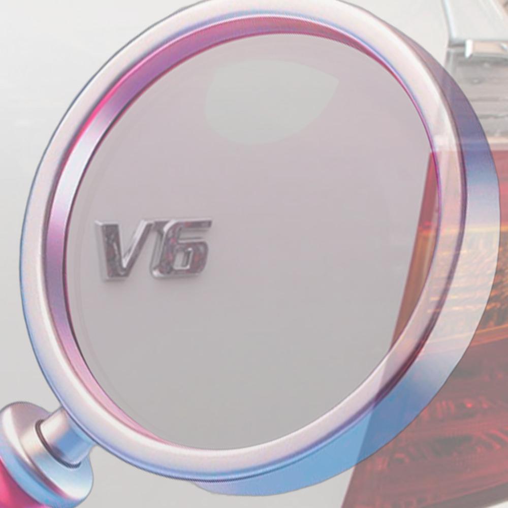

3D Chrome Metal V6 Авто Наклейка на заднюю дверь автомобиля Крышка багажника Эмблема Значок Наклейка China Mainland