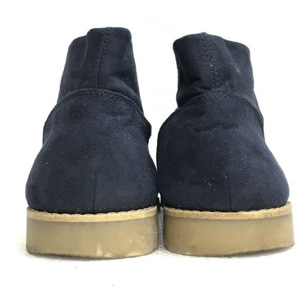 H&M Crepe Sole Suede Chukka Boots 27.5 Navy Blue Desert Leather Shoes