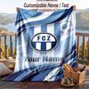 Flannel Blanket FC Zürich Print Custom Name Text Soft Throw for Sofa Bed