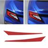 Red Carbon Fiber Rear Taillight Eyebrow Panel Trim Cover For Subaru WRX 22-24