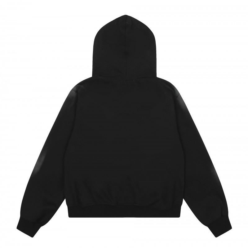 2026 Tie Dye Hooded Sweatshirt Oversized Zip Jacket Dark Letter Print Unisex Streetwear