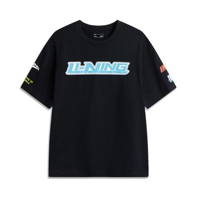 Li Ning Sports Fashion Series Comfortable Casual Simple Loose Versatile Breathable Round Neck Drop Shoulder Short Sleeve T-Shirt AHSV265-2