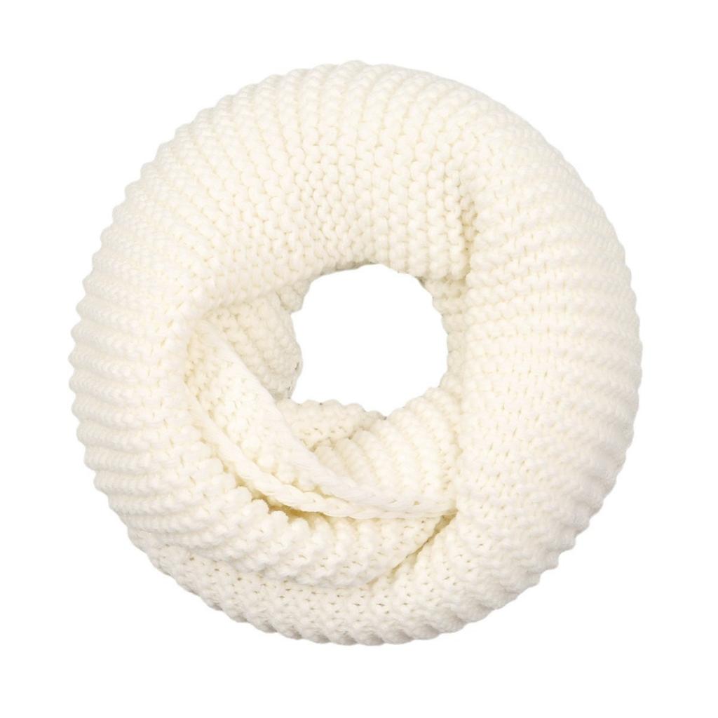 Ullscarf för kvinnor för höst och vinter, vindtät och köldtålig tjock nackvärmare, enfärgad mångsidig, varm och nackskyddande stickad scarf