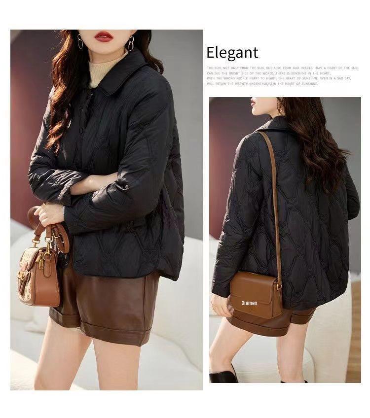Baumwollgepolsterte Jacke für Damen 40-50: Stilvoller Petite Kurzmantel, lässiges leichtes Oberteil für Herbst/Frühling/Sommer.