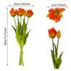 5 Heads Tulip Artificial Flower Multicolor Green Leaves Simulation Tulip Flower Photo Props Floral Arrangement Faux Flower