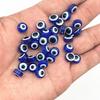 Z12 50pcs/lot 8mm Multicolored Charm Evil Eye Resin Spacer Bead Jewelry Making DIY Handmade Earring Bracelet Trend Accessories