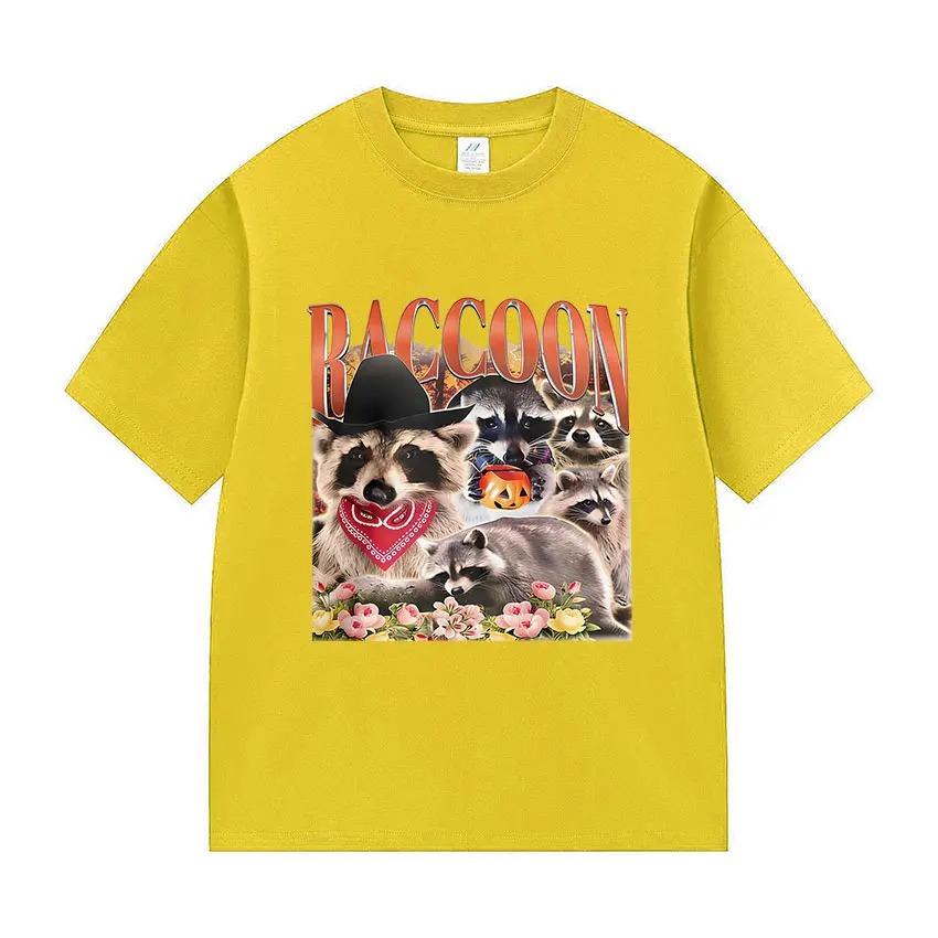 

Trash Panda Meme Graphic Tee 100 Premium Cotton Vintage Washed Oversized Unisex Summer Street Fashion Women And Men Tshirts 4XL