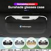 Car Emblem Sun Visor Glasses Case Sunglasses Storage Gift Box For VW GTI Polo Golf PassatB6 Tiguan Arteon Taigo Jetta CC Hub Cap