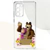 C-Cute M-Masha and the BearsPhone Case For Samsung Galaxy A,71,70,52,51,40,31,50,50S,30S,21S,12,10,Note20ultra Transparent Cover