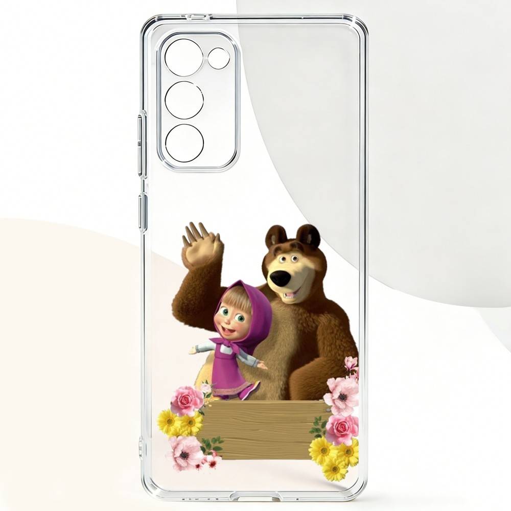 C-Cute M-Masha and the BearsPhone Case For Samsung Galaxy A,71,70,52,51,40,31,50,50S,30S,21S,12,10,Note20ultra Transparent Cover