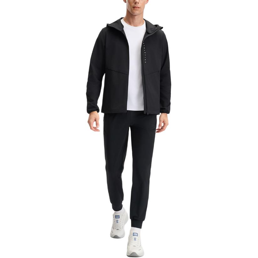 FILA Fitness Casual Fashion Simple Hooded Jacket Men Jackets Deep-Black A11M521706F-BK