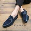Fashion Size 38-48 Men Casual Fashionable Loafers Black Blue Matte Casual Comfortable Small Leather Shoes for Business Banquets Men