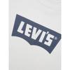 Levis Comfortable Casual Logo Print Ribbed Crew Neck Short Sleeve T-Shirt Men T-Shirts White 001AM-0013