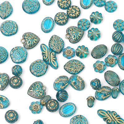 15-80 ks Akrylové korálky Barokní Vintage Zlaté Trace Charm Volné korálky pro kutily Příslušenství Náramek Náhrdelník