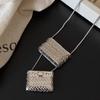 Metal Long Necklace with Water Bottle Pendant Women Choker  for Fashion Enthusiasts