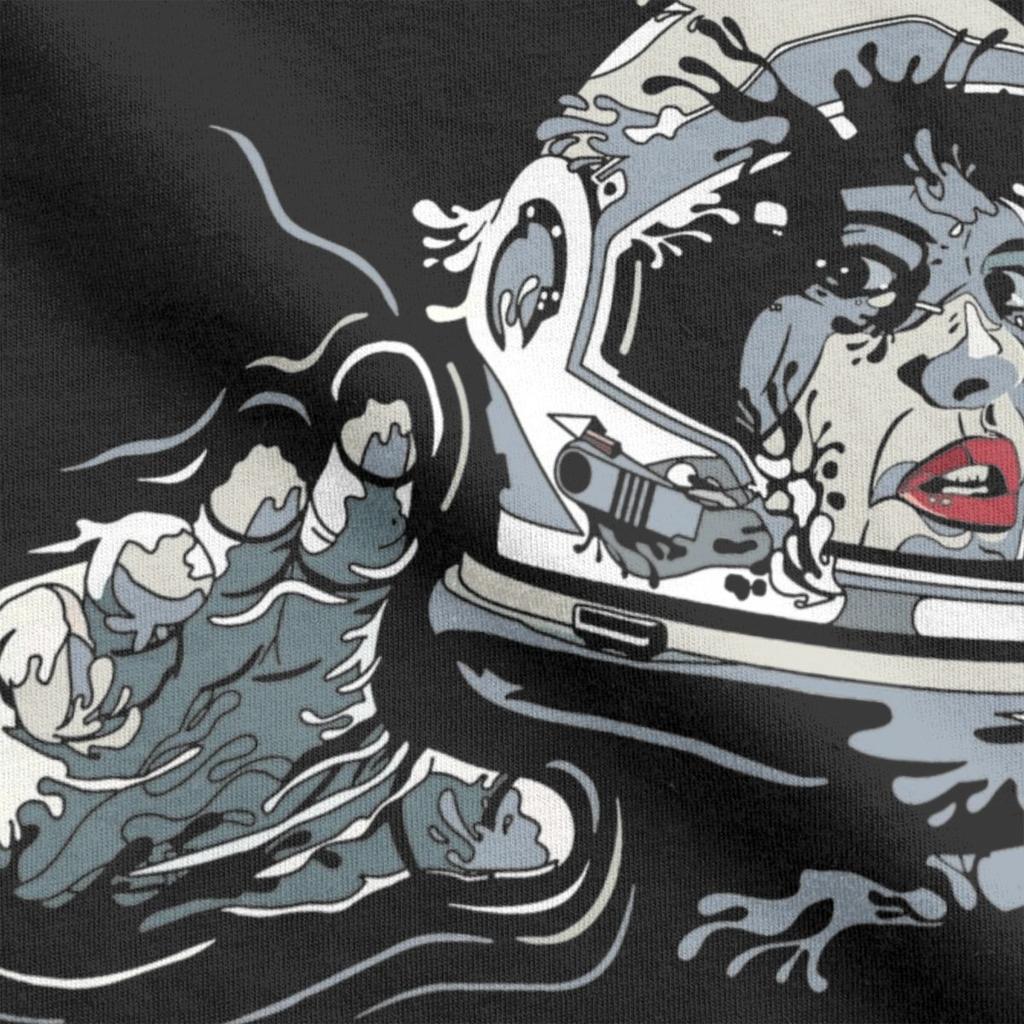 Men Interstellar Wormhole Handshake T Shirt Pure Cotton Tops Vintage Short Sleeve Round Neck Tees Graphic T-Shirt