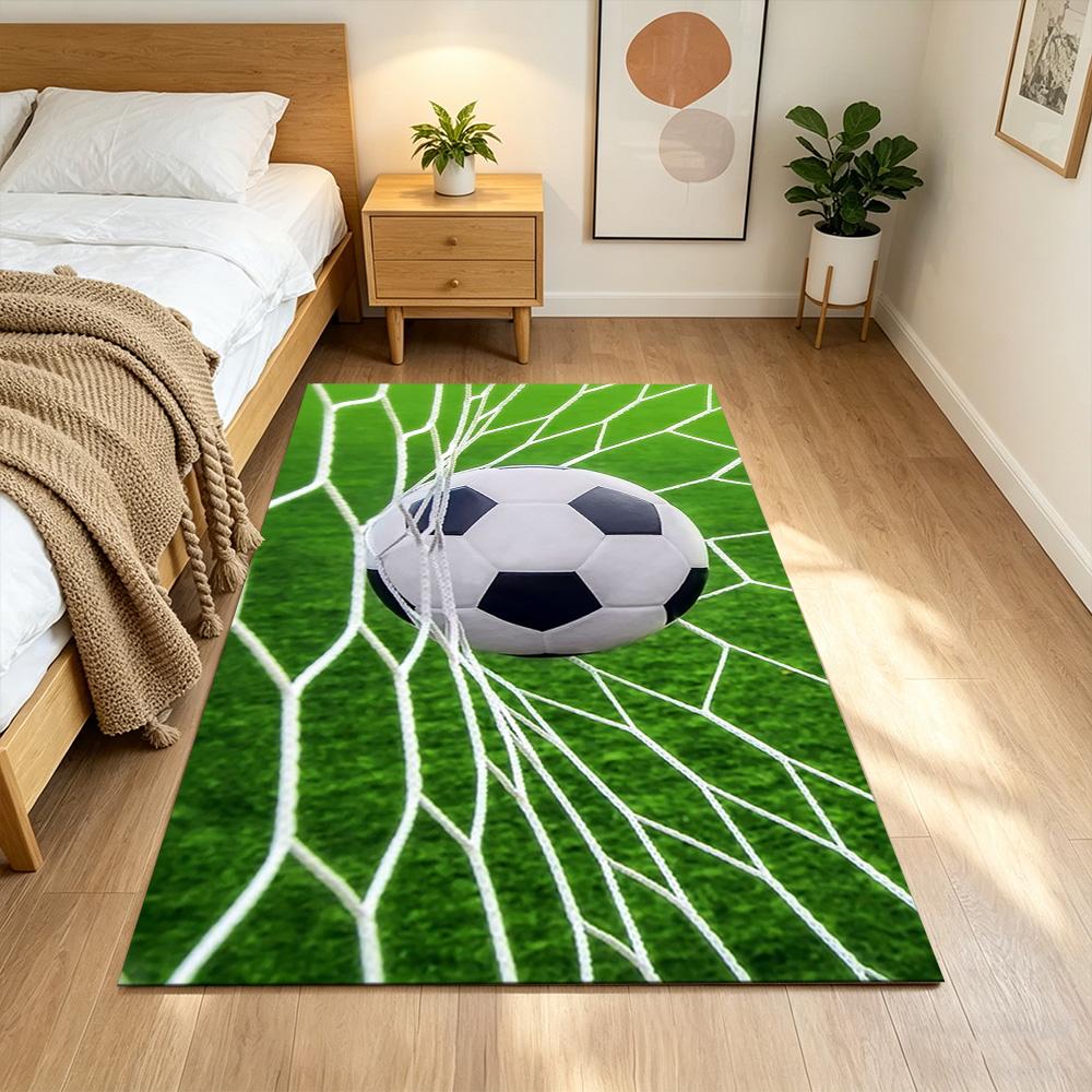 Soccer Pulse Art Splash Non-Slip Home Carpet Design for Office Decor Living Room Bedroom Gift