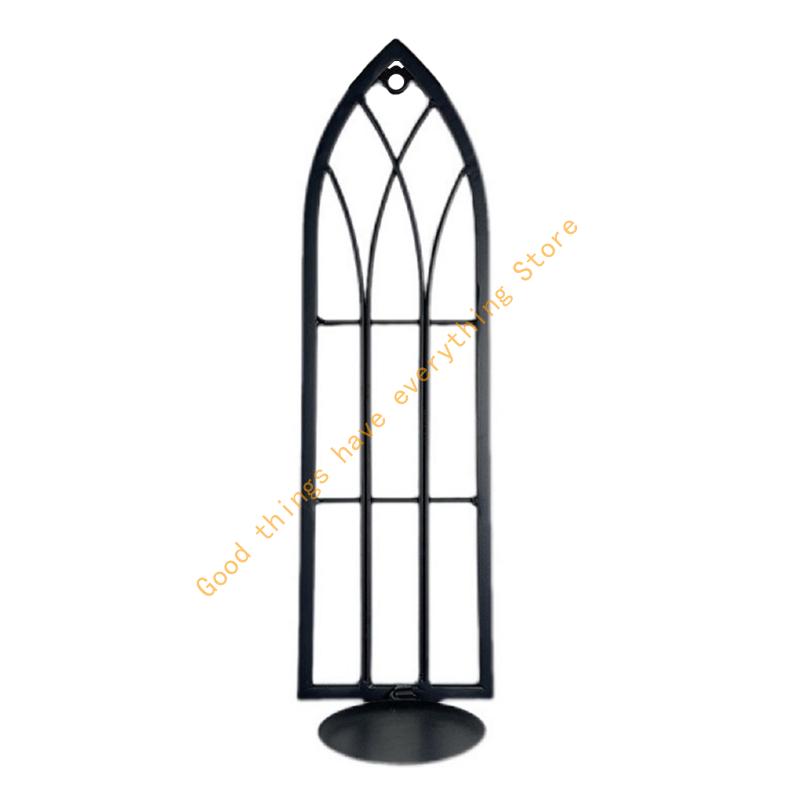 Vintaged Iron Wall Hanging Holder Tealight Pillar Stand for Home Decoration Wall Hanging Sconce 55KF