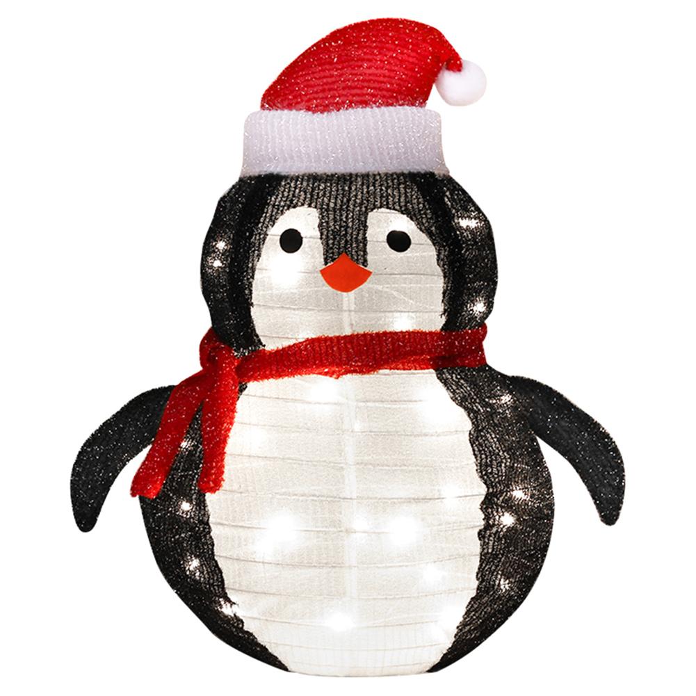Christmas Cute Light String Decorations LED Glowing Snowman Light IP65 Waterproof Folding Ornament Lantern for Home Xmas Decor