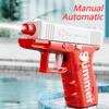 Mini Water Gun Blowback Manual Automatic Firing High Capacity Waterproof Pistol  Summer Beach Water Gun Game Toy Boy Gifts