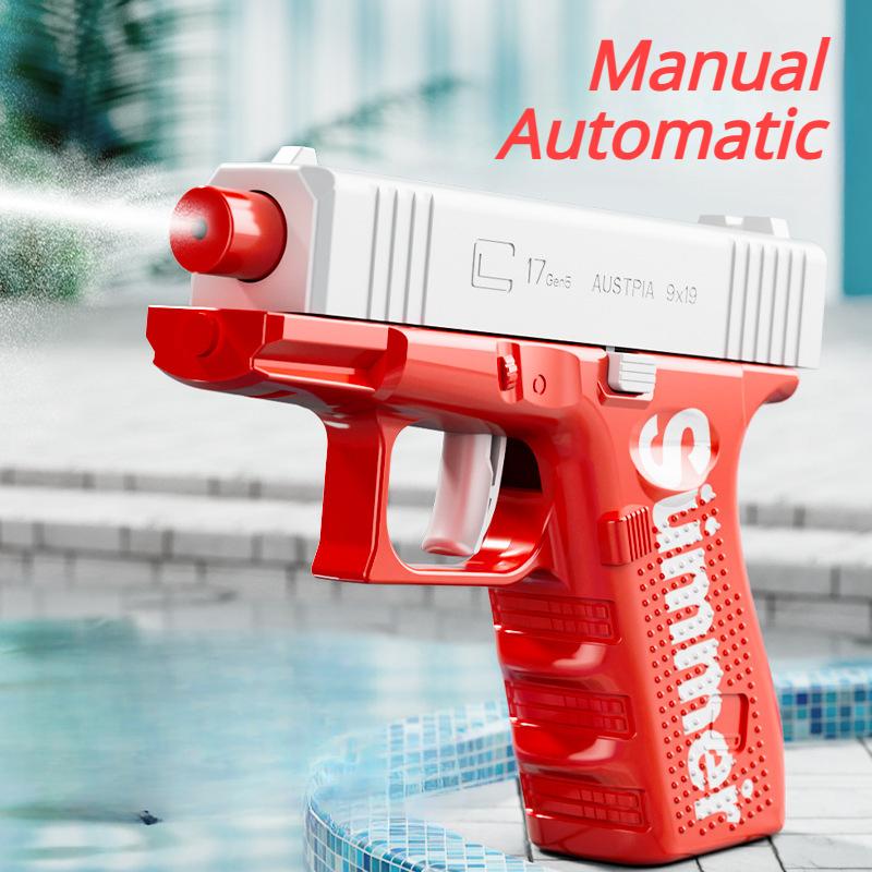 Mini Water Gun Blowback Manual Automatic Firing High Capacity Waterproof Pistol Summer Beach Water Gun Game Toy Boy Gifts